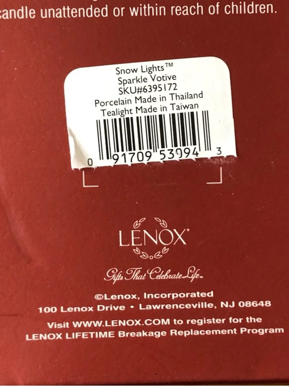 Lenox Snow Lights Sparkle Votive Porcelain Candle Holders Set of 2 Vintage